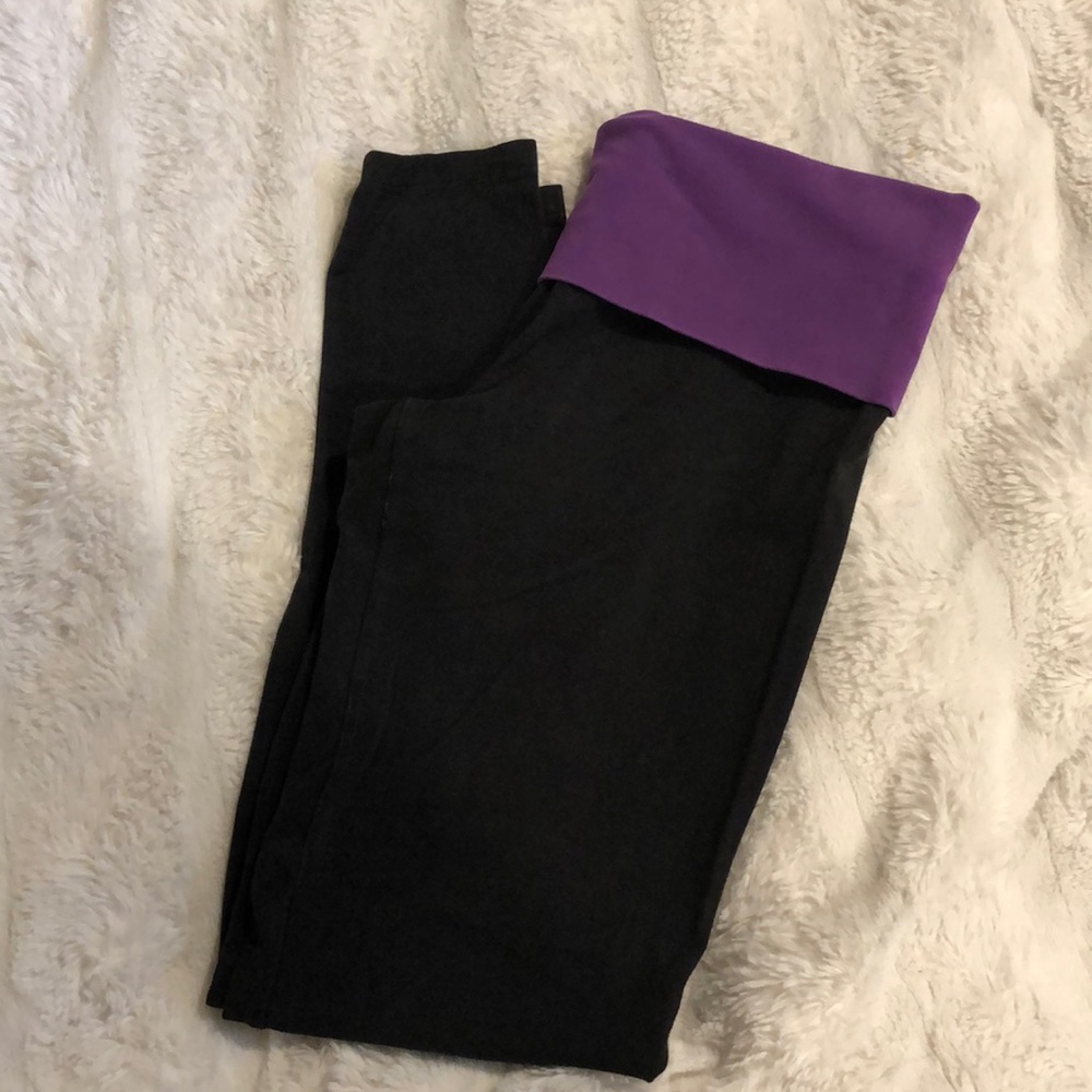 PINK Victoria’s Secret Yoga Pants With Purple waistband